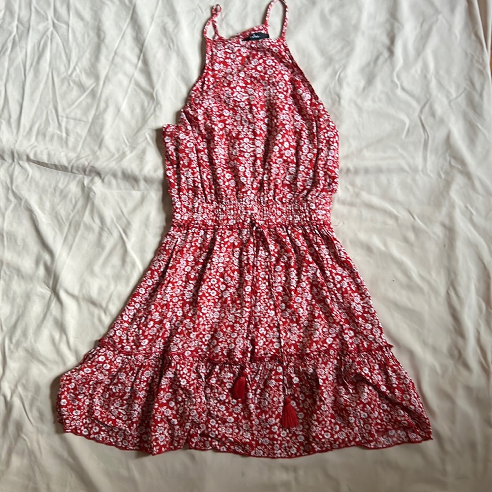 Lulu’s Red and White Floral Dress